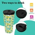 thumbnail image 4 of Gobelet Ananas 20oz avec Paille Rabattable et Poignée Supérieure, Tasse en Acier Inoxydable Isolée Parfaite pour Femmes, Tasse de Voyage Tropicale, 4 of 6