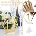thumbnail image 3 of Wedding Table Numbers, Table Numbers 1-20, Gold Mirror Table Numbers and Acrylic Stands, Table Numbers for Wedding Reception, Centerpiece, Party, Anniversary Gold Gold, 3 of 5