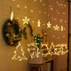 thumbnail image 5 of Cortina de luz con - Guirnaldas de luces con estrellas y motivos navideños - Iluminación navideña interior/exterior - Enchufe europeo - Impermeable - Decoración navideña Adepaton LKX-1967, 5 of 8