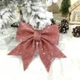 thumbnail image 3 of 6pcs Christmas Bow Decorations, Pink Wreaths Bows, Small Christmas Tree Bow Sequin Bow Ties, Xmas Decorative Bows Ornaments for Home Christmas Party, 3 of 9