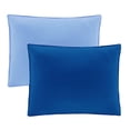thumbnail image 2 of Blue 3-Piece Reversible Comforter Set, Recycled Microfiber Bedding, Full/Queen, by Utica, 2 of 6