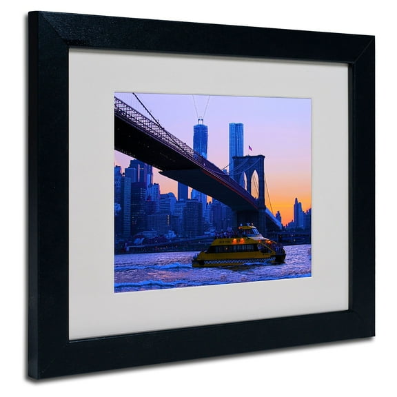 Trademark Fine Art "Fall Comes to Downer" Canvas Art by CATeyes, Black Frame