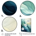 thumbnail image 3 of Designart "Sway Wave Serenity in Green and White IV" Geometric Canvas Wall Art - Modern White Abstract Geometric Hallway Wall Art Decor, 3 of 6