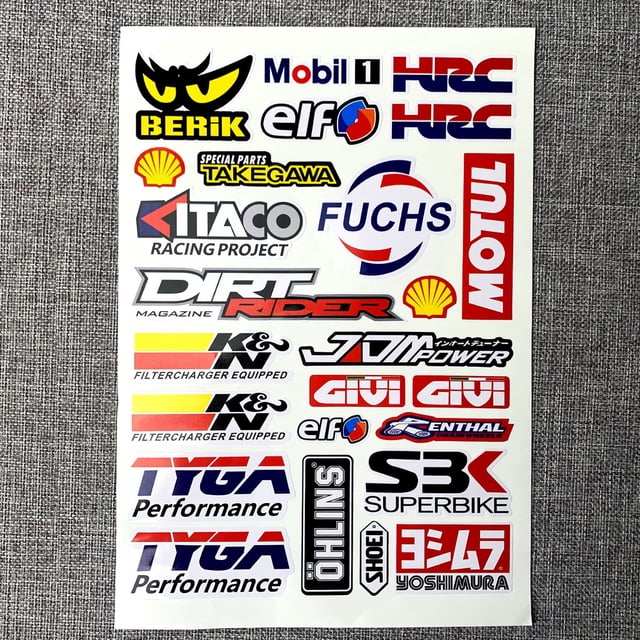 Mon ster Energy Red Bull Pegatinas Del Conjunto De Motor De La Motocicleta Agv Casco Película Impermeable Calcomanías Brillantes Decoración JDM huangjie unisex
