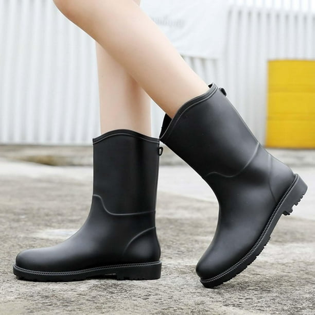 Botas de lluvia para mujer, botas impermeables, botas de trabajo