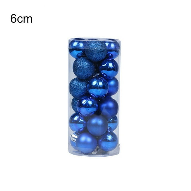 24Pcs/Set Christmas Balls Nordic Style Decorative Hanging Design Seasonal Decorations Christmas Ball Set for Tree