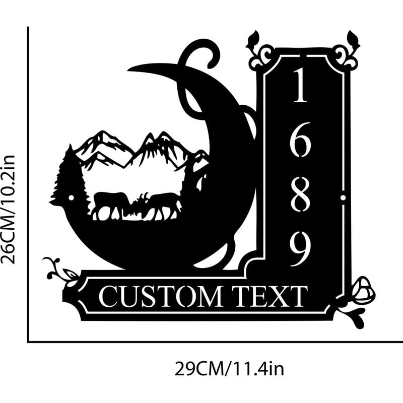 Customized House Numbers and Letters Doorplate, Name Address Plaque, Outdoor Home Mailbox, Address Sign Plates(24inch)