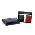 thumbnail image 3 of Tommy Hilfiger Men's Premium Leather Trifold Red Navy Wallet RFID 31TL110022, 3 of 7