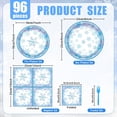 thumbnail image 2 of 96 Pieces Snowflake Winter Tableware Set – Blue Disposable Plates, Napkins, and Forks for Frozen Birthday Parties, Christmas Dinners, Holiday Gatherings, and Winter Celebrations – Serves 24 Guests, 2 of 13