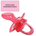 thumbnail image 4 of CutiePlusU Adult Sized Pacifier Dummy for Adult Babies-Crystal Butterfly Shape Big Shield 2 Pack-Pink, Blue, 4 of 5