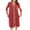 Red, variant on RQYYD Nightgowns for Women Long Sleeve Nightshirt Button Down Sleepshirt V Neck Nightdress