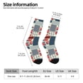 thumbnail image 4 of Goofa Patchwork In Country Style Printed Men's Crew Socks, Soft Durable Breathable Moisture-Wicking with Odor Control Cotton socks, 4 of 9