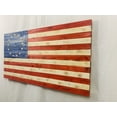 thumbnail image 6 of Betsy Ross Handmade Wooden American Flag with Carved 13 Star Union Indoor or Outdoor Patriotic Wall Hanging, 6 of 9