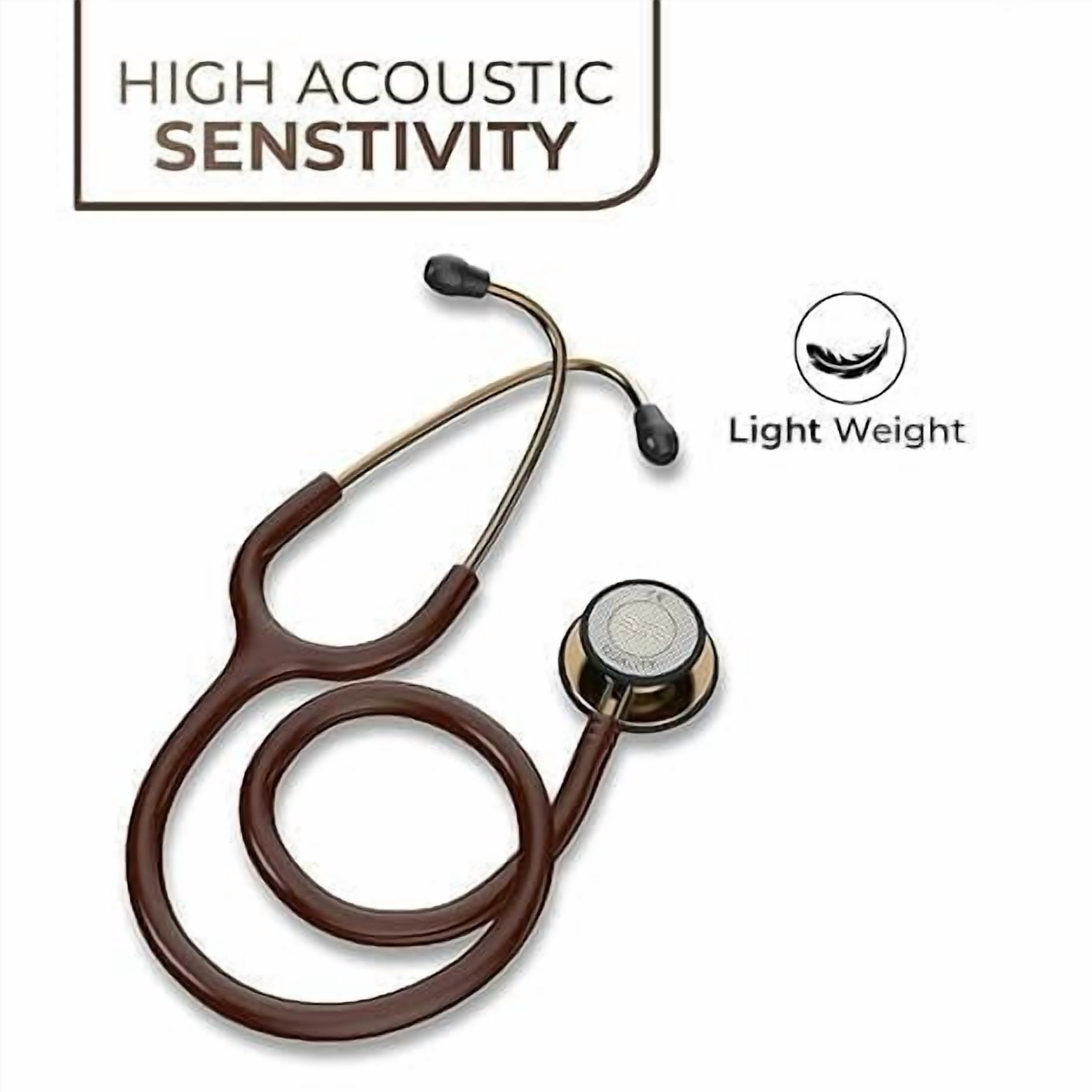 Cardio 3 Monitoring Stethoscope, Copper-Finish Chest Piece, Chocolate Tube