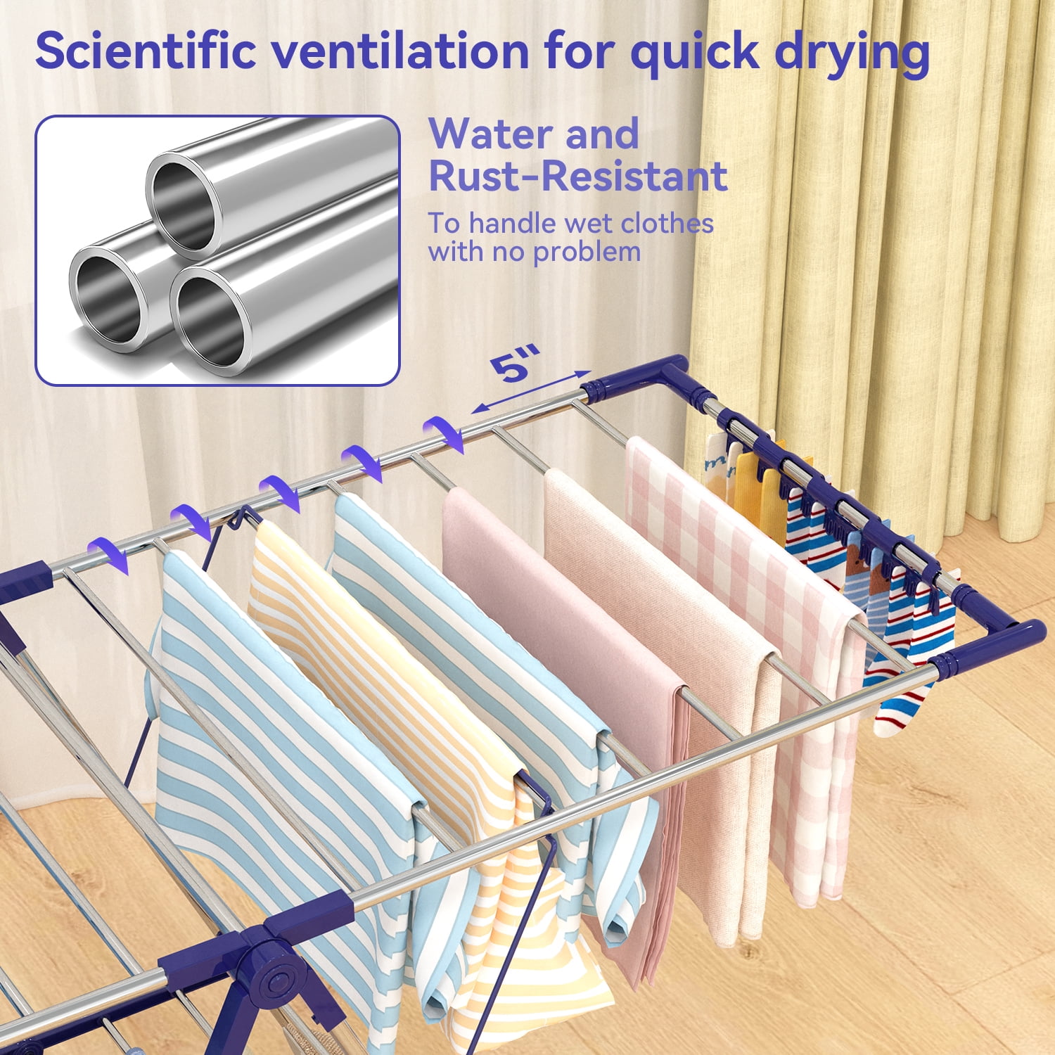 Behost Clothes Drying Rack Stainless Steel Gullwing Comoros | Ubuy