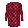 thumbnail image 6 of Blmnix Red Work Out Tops Gym for Women 3/4 Sleeve Christmas Crew Neck Womens Fall Outfits Clothing Tops, 6 of 7