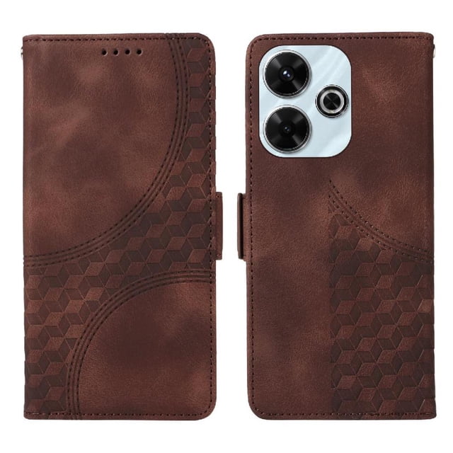 Funda GANGXUN para Xiaomi Poco M6 4G con diseño acolchado elegante, cuero PU, protección total y ajuste preciso