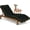 Black, variant on Chaise Lounge Cushion Outdoor, Memory Foam Replacement Patio Pool Lounge Chair Cushion with Ties for Outdoor Furniture, 74 x 22 x 4 Inch (Oxford Blue)