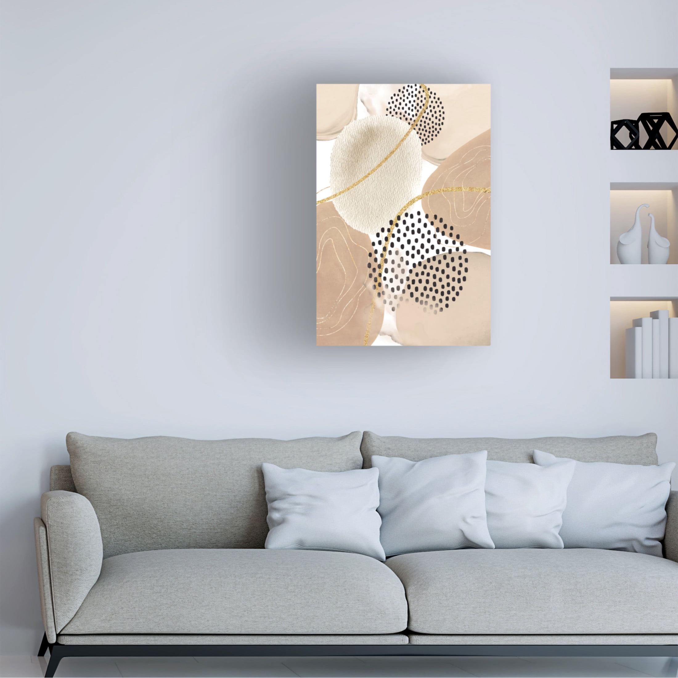 Trademark Fine Art Sally Ann Moss Jealous Beige 2 Canvas Wall Art