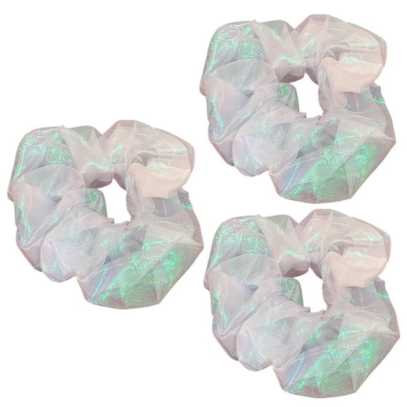 Niceauty 3Pcs Hair Scrunchies Elastic Hair Bands Soft Fabric Large Ponytail Holders Multi Color