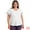 White, variant on Women's Plus Striped T Shirts Loose Fit Color Block Blouses 4X Black