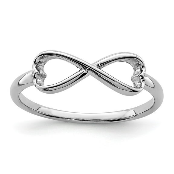 Auriga Fine Jewelry 925 Sterling Silver Infinity Heart Ring Size 7 Valentine's Day Gift for Women