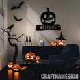 thumbnail image 2 of Craftnamesign Welcome Pumpkin Metal Wall Art with LED Light, Happy Halloween Sign Home Decor, 2 of 5