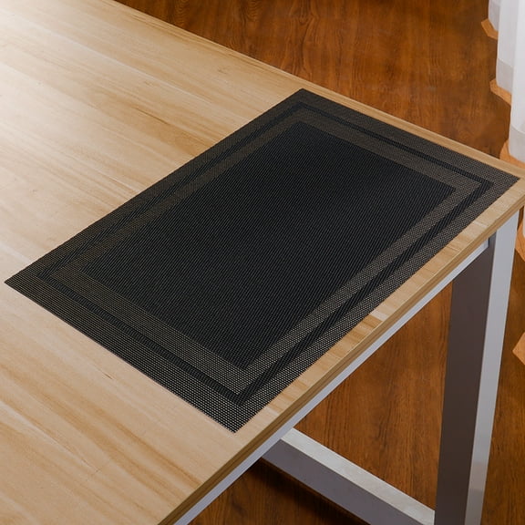 Elegant Placemats, Stain PVC Table Mats Woven Vinyl, Placemats for Dining Table