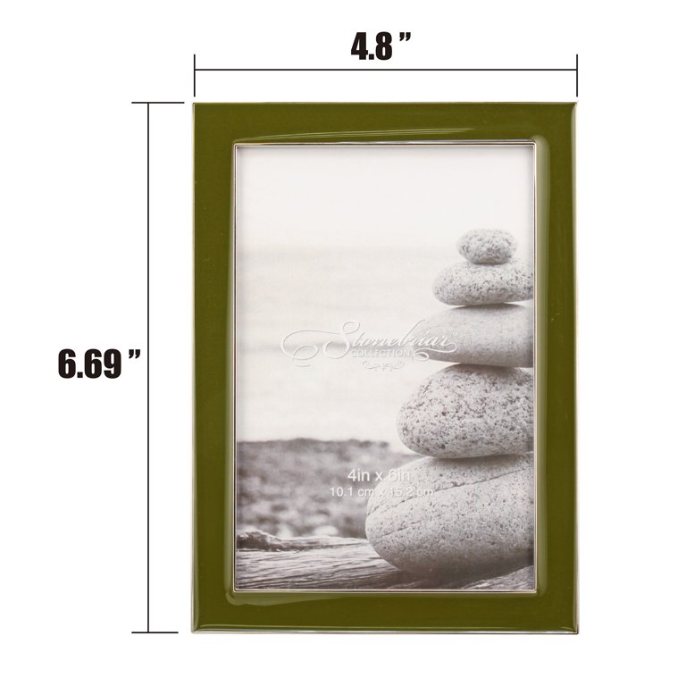 額縁 Picture Stone with Frame Stonebriar 4x6 Rectangular Epoxy Single Picture Frame with Easel