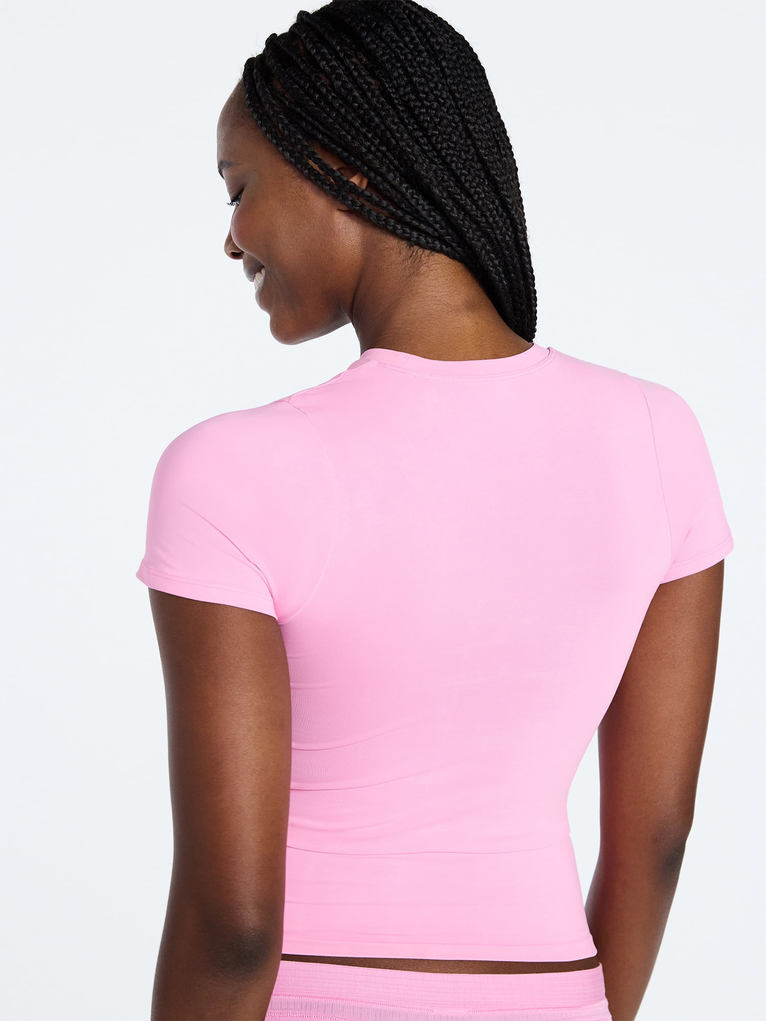 Joyspun Women's Everyday Seamless Shapewear T-Shirt, Sizes S-XXXL