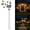 White, variant on Solar Powered Metal Peacock Garden Stake Light - Dual Light Modes Waterproof LED Outdoor Decorative Lighting For Yard Patio Walkway - Iron Automatic Dusk To Dawn Function Garden Ornament