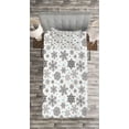 thumbnail image 3 of Ambesonne Snowflake Quilted Bedspread Set 2 Pcs, Lace Style Winter, Twin Size, Blue Black White, 3 of 3