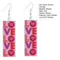 thumbnail image 7 of Eoperou 1 Pair Women Color Contrast Love Letter Print Earrings Pink Series Hook Earrings Romantic Valentine Day Drop Earrings, 7 of 7