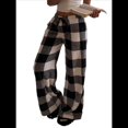 thumbnail image 3 of Pantalones de Pijama para Mujer, de Leopardo, Peludos, Estilo Y2K, de Cintura Alta, Bonitos. Cuadros S, 3 of 9