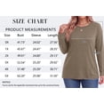 thumbnail image 6 of MOSHU 3 Pack T Shirts for Women Crew Neck Plus Size Women Shirts Long Sleeve Tees Casual Basic Fall Tops, 6 of 9