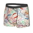 thumbnail image 2 of Kll Passport Stamp Men'S Cotton Boxer Briefs Underwear-Xx-Large, 2 of 9