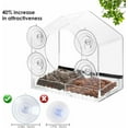 thumbnail image 4 of Window Bird Feeder for Outside with Strong Suction Cups Fits for Cardinals, Finches, Chickadees, 4 of 5