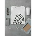 thumbnail image 3 of B&W Pizza Simple Slice T-Shirt Men -Image by Shutterstock, Male Large, 3 of 4
