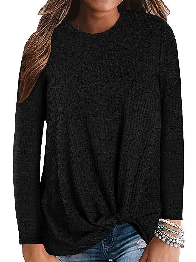 Women's Waffle Knit/Cotton Blend Twist 