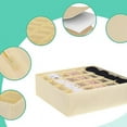 thumbnail image 2 of Beige Socks Underwear Drawer Organizer Divider, 24 Cell Collapsible Cabinet Closet Organizer Storage Boxes for Clothes, Socks, Lingerie, Underwear, Ties,1Pack, 2 of 6