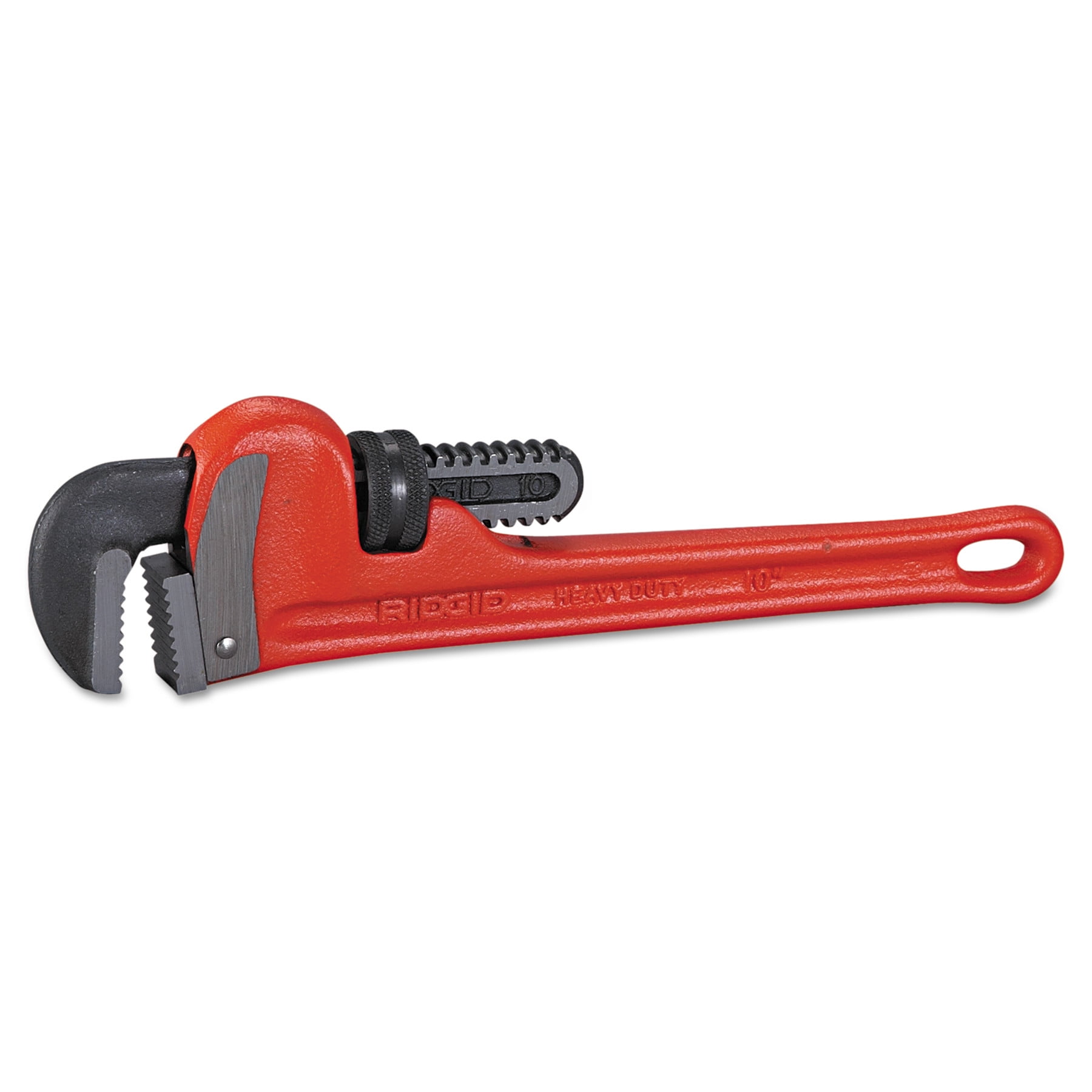RIDGID RIDGID Cast-Iron Straight Pipe Wrench, 10" Long, 1 1 2" Jaw Capacity by EMERSON