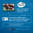 thumbnail image 2 of OREI 4K HDMI Extender Balun -HDBaseT UltraHD 4K @60Hz 4:4:4 over Single CAT5e/6/7 Cable with HDR ARC  (UHD-EXB132AR-K), 2 of 9
