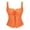 Orange #16, variant on DORKASM Women's Floral Corset Embroidered Lace Up Square Neck Crop Tank Top Black M