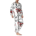 thumbnail image 2 of Zeuib Monkey Print Men's Long-Sleeved Pajama Set,Button Down Sleepwear,Home leisure suits,Nightwear Sets 2 Piece-Medium, 2 of 7