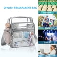 thumbnail image 3 of Clear Bag for Stadium Events 12x6x12, Compliant Crossbody Purse with 3 Zipper Pockets, Clear Tote for Concerts & Sports Games, 3 of 8