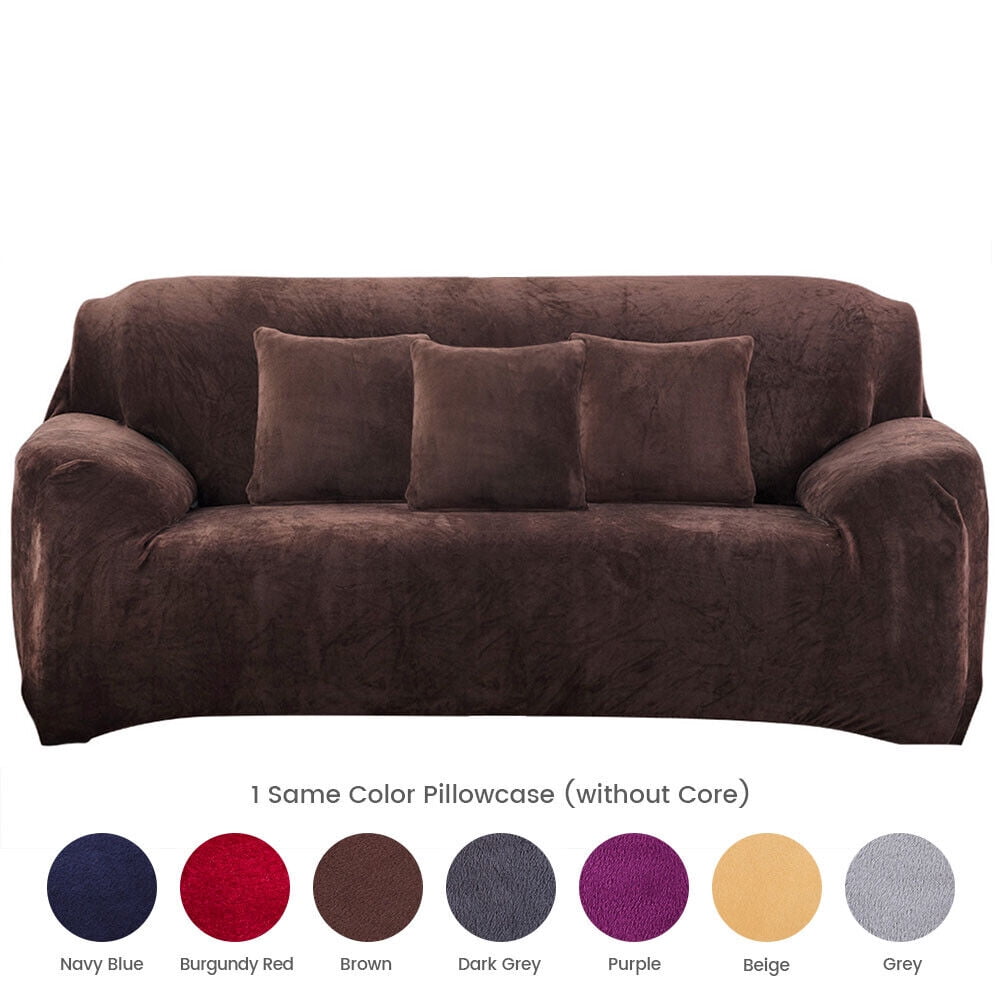 CJC 1/2/3/4 Seater Couch Sofa Slipcover Protector Velvet Stretch Plush Thick Sofa Covers