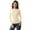 Beige, variant on Women's Long Sleeve Fleece Lined Thermal Tops for Women Slim Fit Stretch Base Layer Shirts Cold Weather