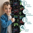 thumbnail image 3 of Blackout Kids Curtains,Game Controller Black Pattern Children's Insulated Curtains Set Of 2,Bedroom Essentials,Toddler Room Decor 42"x54", 3 of 5