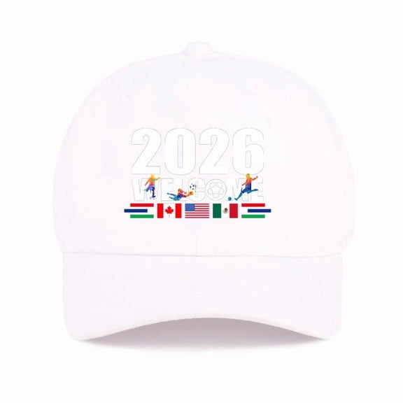 Cup26 Soccer Supporters Cap - Celebrate 2026 with USA, Canada, Mexico Design, Comfortable Lightweight Fit, Adjustable Buckle Closure, Perfect for Game Days and Outdoor Activities