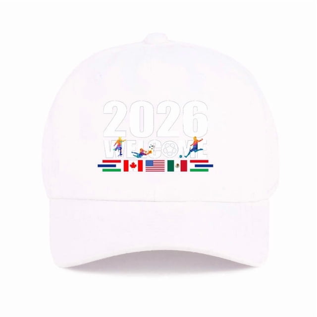 Gorra de seguidores de fútbol para la Copa del Mundo 2026 para hombres, EE. UU. Canadá México Soccer Supporters con tira ajustable y ala curva para el día del partido y el uso diario